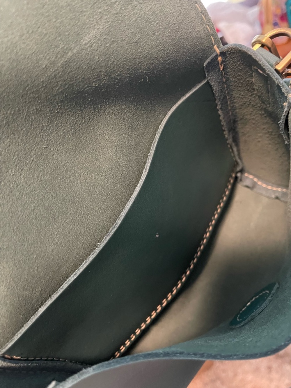 Portland Leather Peacock Metro Mini Crossbody Purse - Picture 5 of 7